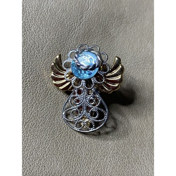 VNTG Lot 4 Signed Angel Brooch BeautifulSilver/Gold Tone Anne Klein,Giusti,SE,DM - Picture 6 of 11